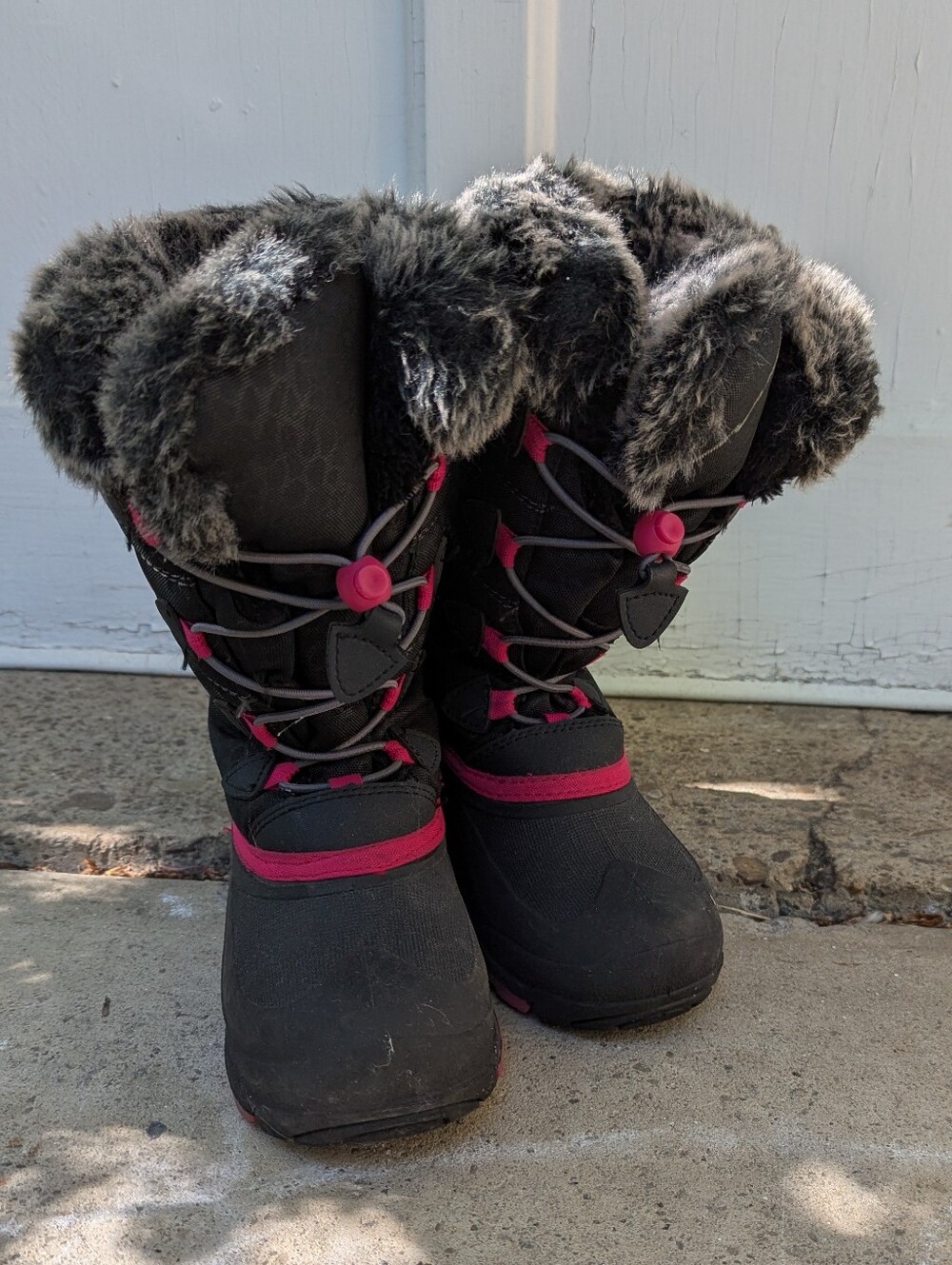 Kamik Kids Black and Pink Winter Snow Boots